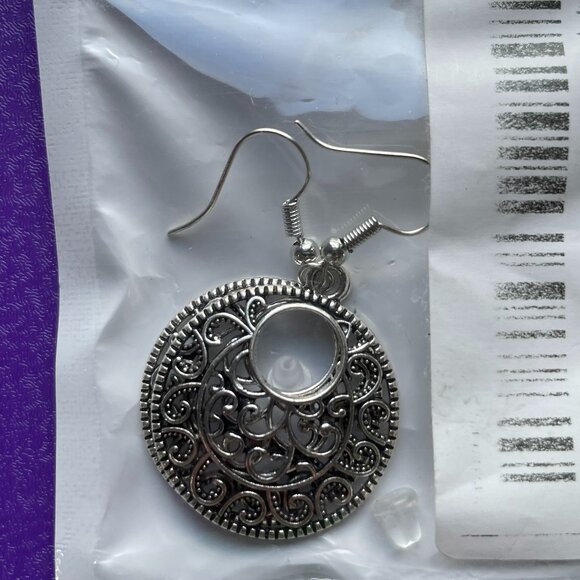 3/$12. Silver Tone Dangle Earrings - Picture 1 of 2
